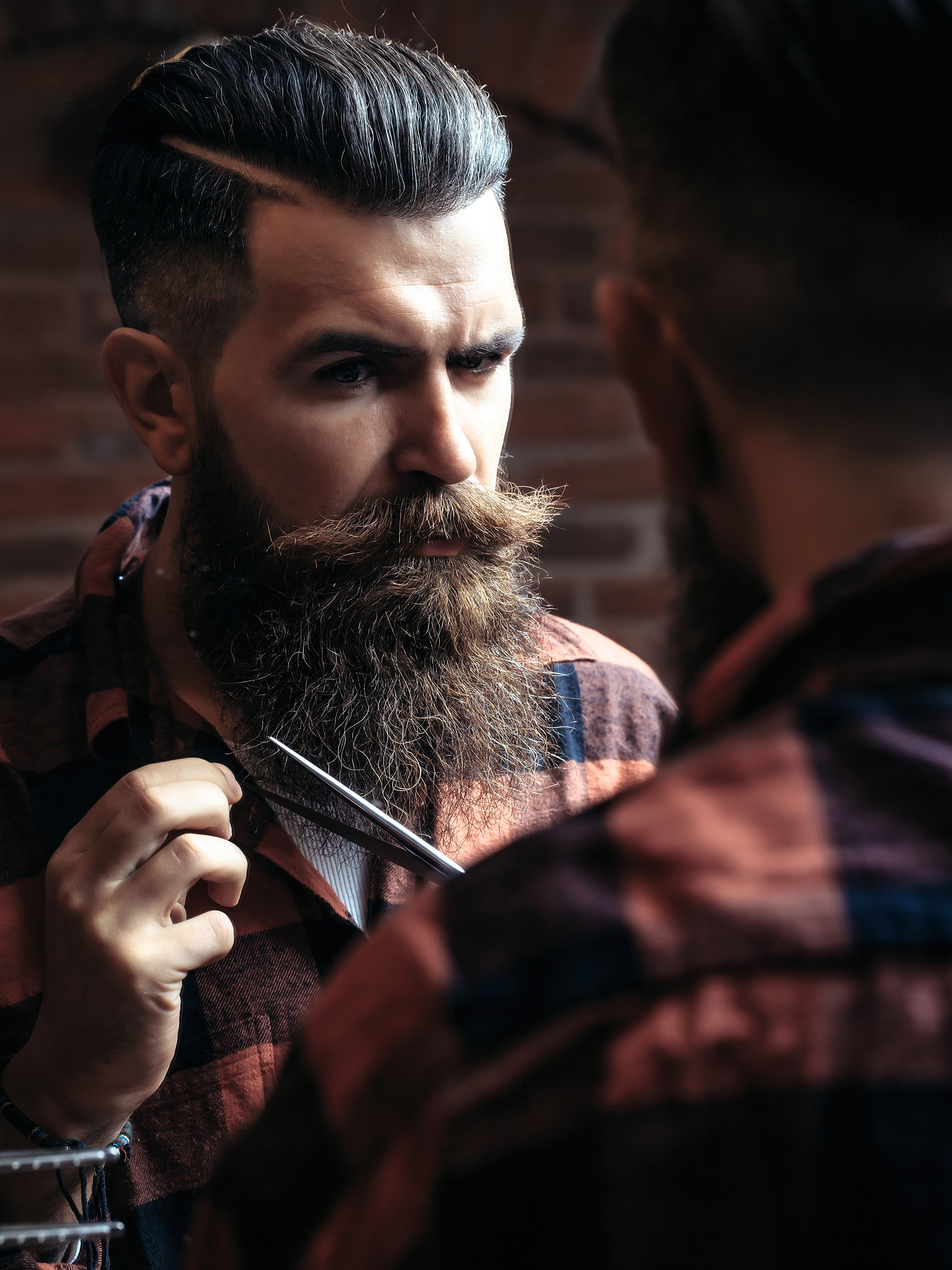 Beard styles and mustache preparation